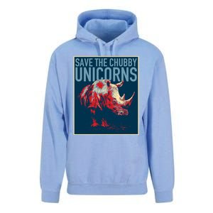 Save The Chubby Unicorns Gift Fat Rhino Funny Gift Unisex Surf Hoodie