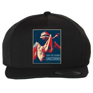 Save The Chubby Unicorns Gift Fat Rhino Funny Cool Gift Wool Snapback Cap