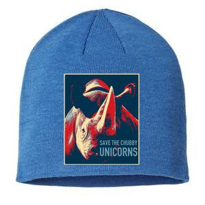 Save The Chubby Unicorns Gift Fat Rhino Funny Cool Gift Sustainable Beanie