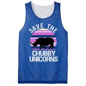 Save The Chubby Unicorns Gift Retro Style Rhino Gift Mesh Reversible Basketball Jersey Tank