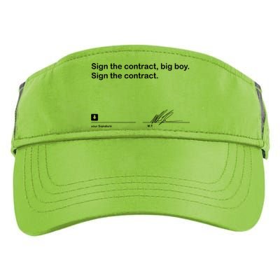 Sign The Contract Big Boy Sign The Contract Signature Adult Drive Performance Visor