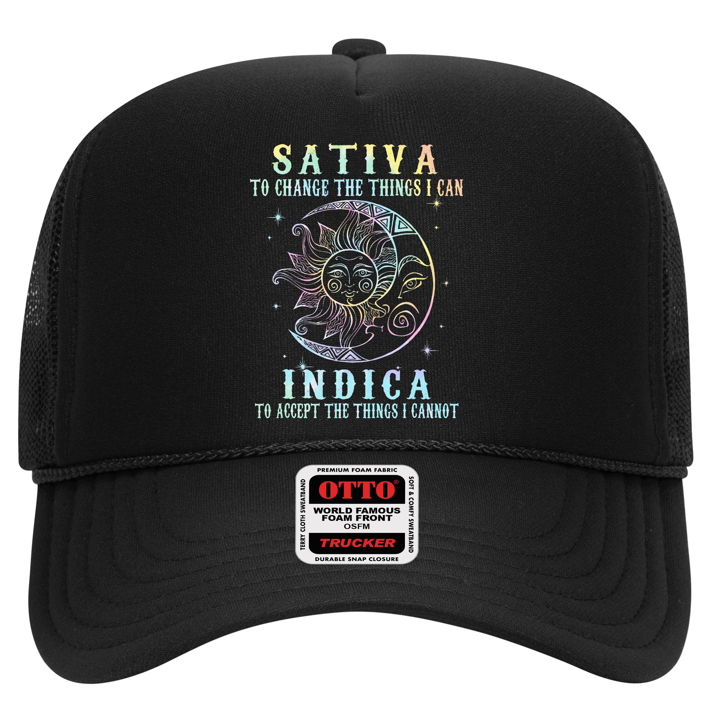Sativa To Change The Things I Can Indica Cannabis W Tie Dye Hat