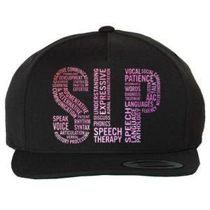 Speech Therapist Cute Gift Slp Speech Therapy Funny Gift Wool Snapback Cap