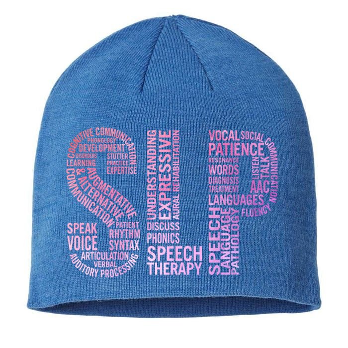 Speech Therapist Cute Gift Slp Speech Therapy Funny Gift Sustainable Beanie