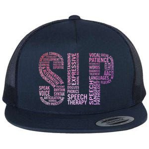 Speech Therapist Cute Gift Slp Speech Therapy Funny Gift Flat Bill Trucker Hat