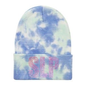 Speech Therapist Cute Gift Slp Speech Therapy Funny Gift Tie Dye 12in Knit Beanie