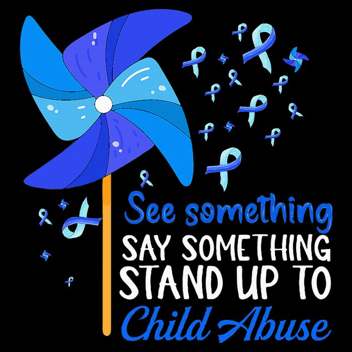 Standup To Child Abuse Prevention Awareness Blue Pinwheel Tall T-Shirt
