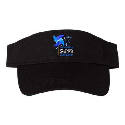 Standup To Child Abuse Prevention Awareness Blue Pinwheel Visor