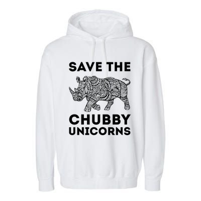 Save The Chubby Unicorns Graphic Gift Garment-Dyed Fleece Hoodie