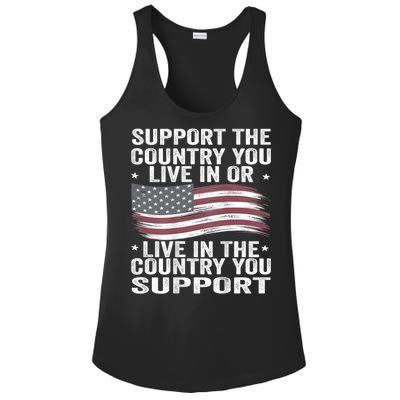 Support The Country You Live In Or Live In Where You Support Ladies PosiCharge Competitor Racerback Tank