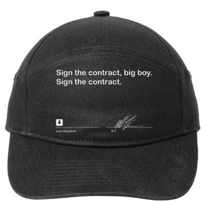 Sign The Contract Big Boy Sign The Contract Signature 7-Panel Snapback Hat