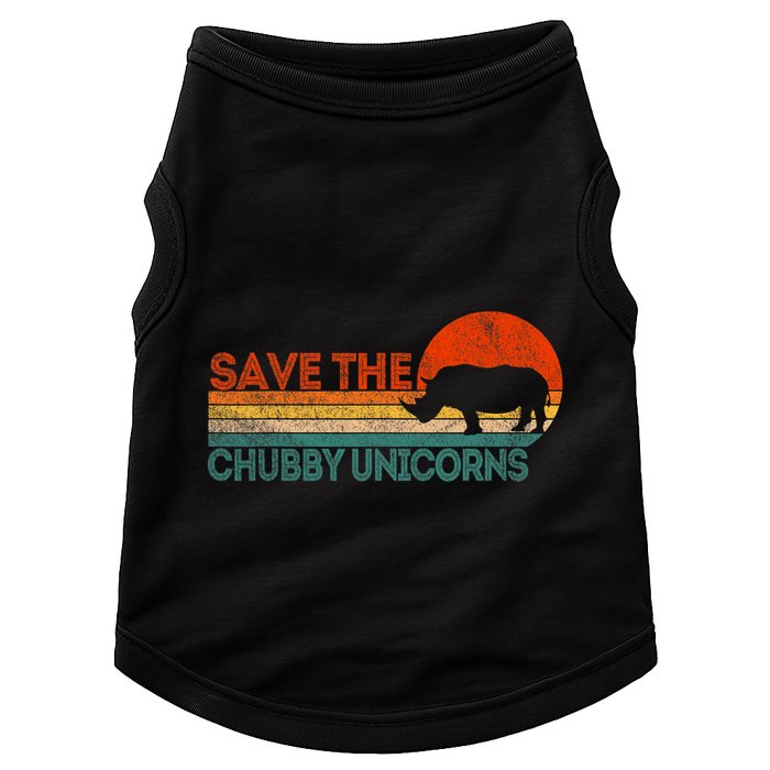 Save The Chubby Unicorns Funny Rhino Chubby Unicorn Doggie Tank