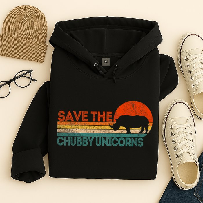 Save The Chubby Unicorns Funny Rhino Chubby Unicorn Hoodie