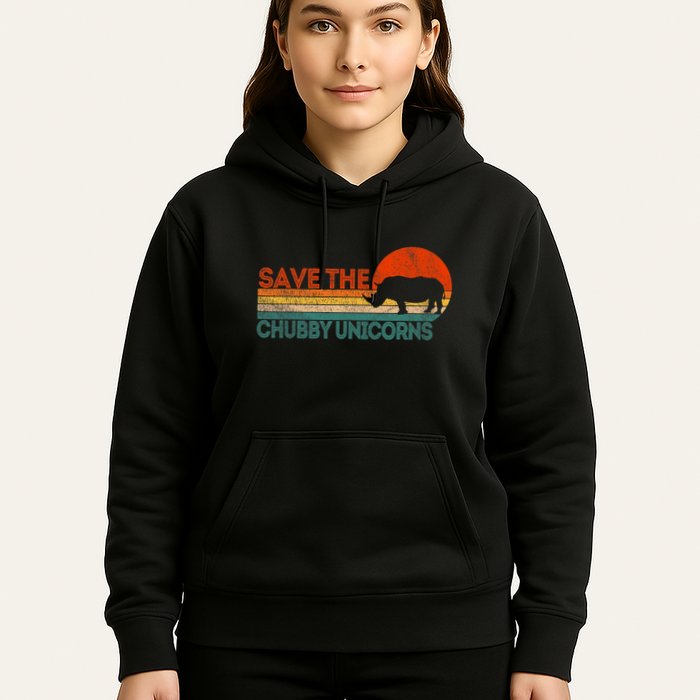 Save The Chubby Unicorns Funny Rhino Chubby Unicorn Hoodie