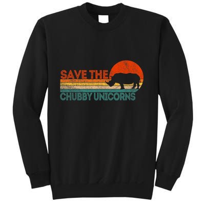 Save The Chubby Unicorns Funny Rhino Chubby Unicorn Sweatshirt