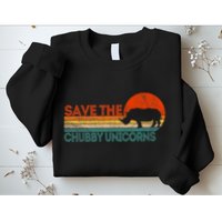 Save The Chubby Unicorns Funny Rhino Chubby Unicorn Sweatshirt