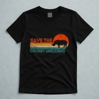 Save The Chubby Unicorns Funny Rhino Chubby Unicorn T-Shirt