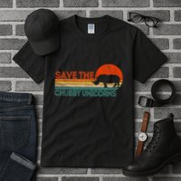 Save The Chubby Unicorns Funny Rhino Chubby Unicorn Tall T-Shirt