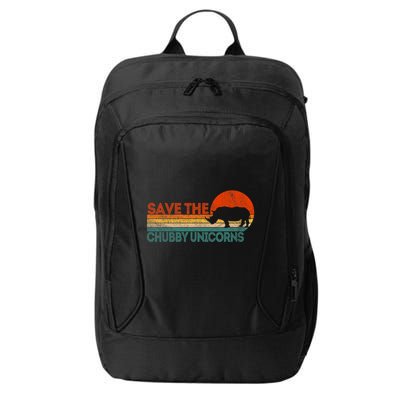 Save The Chubby Unicorns Funny Rhino Chubby Unicorn City Backpack