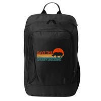 Save The Chubby Unicorns Funny Rhino Chubby Unicorn City Backpack