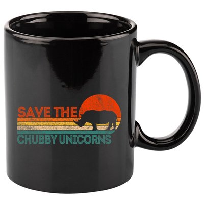 Save The Chubby Unicorns Funny Rhino Chubby Unicorn 11oz C Handle Ceramic Mug