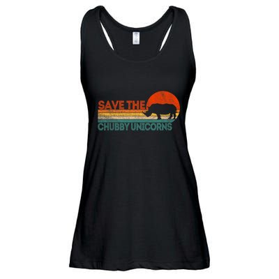 Save The Chubby Unicorns Funny Rhino Chubby Unicorn Ladies Essential Flowy Tank