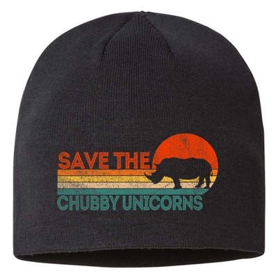 Save The Chubby Unicorns Funny Rhino Chubby Unicorn Sustainable Beanie