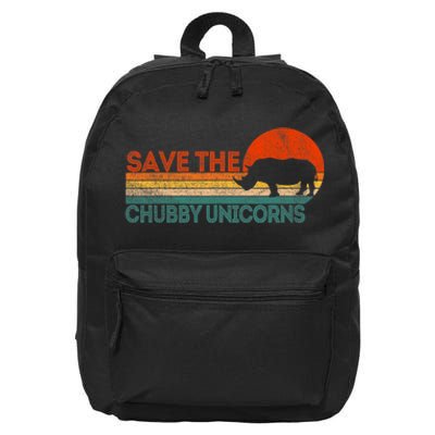 Save The Chubby Unicorns Funny Rhino Chubby Unicorn 16 in Basic Backpack