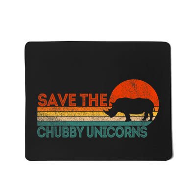 Save The Chubby Unicorns Funny Rhino Chubby Unicorn Mousepad