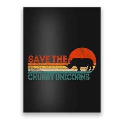 Save The Chubby Unicorns Funny Rhino Chubby Unicorn Poster