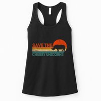 Save The Chubby Unicorns Funny Rhino Chubby Unicorn Womens Tank Top