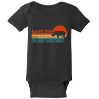 Save The Chubby Unicorns Funny Rhino Chubby Unicorn Baby Bodysuit