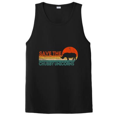 Save The Chubby Unicorns Funny Rhino Chubby Unicorn PosiCharge Competitor Tank