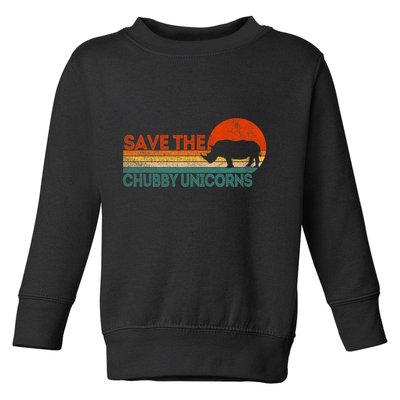 Save The Chubby Unicorns Funny Rhino Chubby Unicorn Toddler Sweatshirt