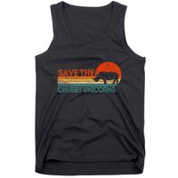Save The Chubby Unicorns Funny Rhino Chubby Unicorn Tank Top