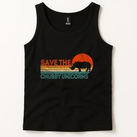 Save The Chubby Unicorns Funny Rhino Chubby Unicorn Tank Top