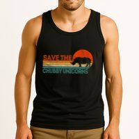 Save The Chubby Unicorns Funny Rhino Chubby Unicorn Tank Top