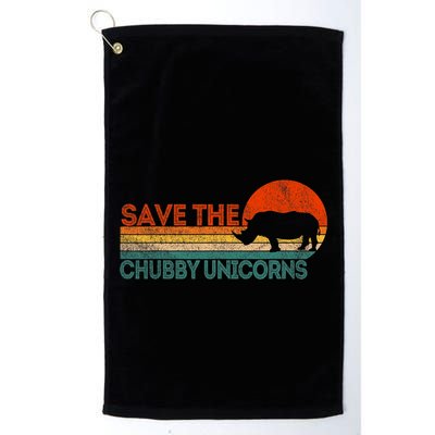 Save The Chubby Unicorns Funny Rhino Chubby Unicorn Golf Towel