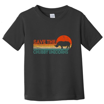 Save The Chubby Unicorns Funny Rhino Chubby Unicorn Toddler T-Shirt