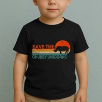 Save The Chubby Unicorns Funny Rhino Chubby Unicorn Toddler T-Shirt
