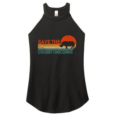 Save The Chubby Unicorns Funny Rhino Chubby Unicorn Women's Perfect Tri Rocker Tank