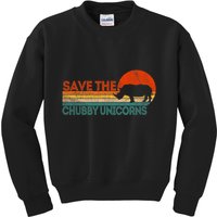 Save The Chubby Unicorns Funny Rhino Chubby Unicorn Kids Sweatshirt