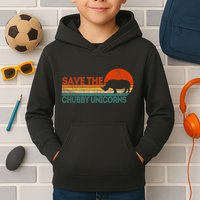 Save The Chubby Unicorns Funny Rhino Chubby Unicorn Kids Hoodie
