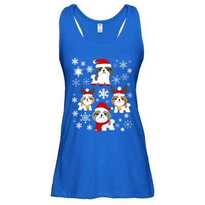 Shih Tzu Christmas For Shih Tzu Lovers Meaningful Gift Ladies Essential Flowy Tank