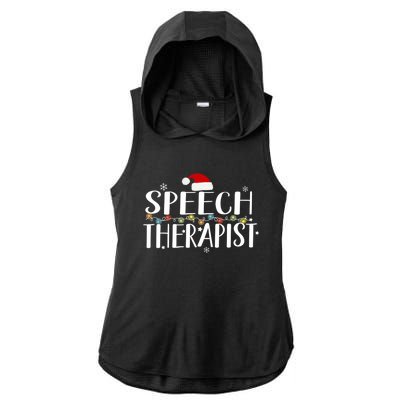 Speech Therapist Christmas Cute Nurse Cool Gift Ladies PosiCharge Tri-Blend Wicking Draft Hoodie Tank