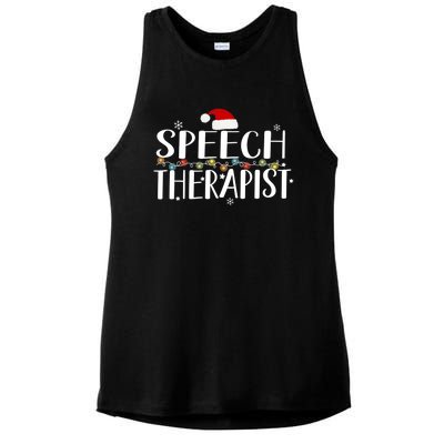 Speech Therapist Christmas Cute Nurse Cool Gift Ladies PosiCharge Tri-Blend Wicking Tank