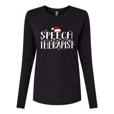 Speech Therapist Christmas Cute Nurse Cool Gift Womens Cotton Relaxed Long Sleeve T-Shirt