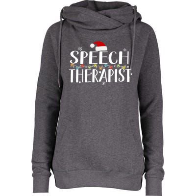 Speech Therapist Christmas Cute Nurse Cool Gift Womens Funnel Neck Pullover Hood