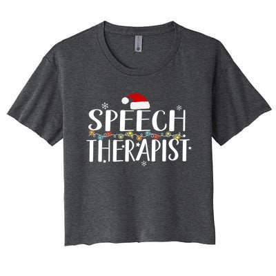 Speech Therapist Christmas Cute Nurse Cool Gift Women's Crop Top Tee