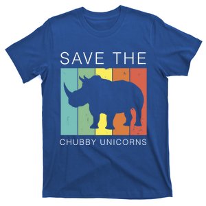 Save The Chubby Unicorns Retro Rhino Animal Rights Funny Gift T-Shirt